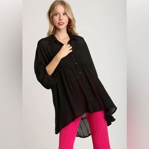 Black Umgee Botton Down top